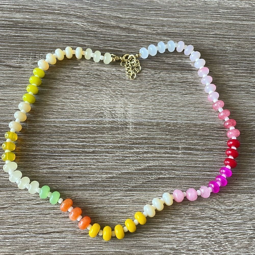 Bohemian rainbow necklace N225 - Picture 2 of 4